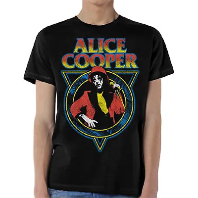 Buy Alice Cooper Microphone Pose Official Tee T-Shirt Mens Unisex • 17.13£