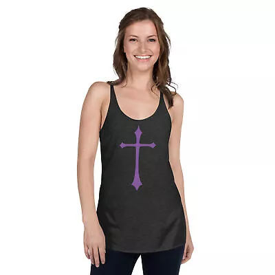 Buy Purple Gothic Medeival Holy Cross Women's Racerback Tank Top Shirt • 27.85£