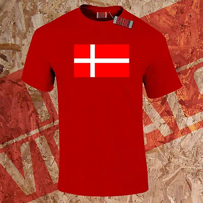 Buy Denmark Supporters T-Shirt Flag Day World Cup Football 2022 Unisex • 9.95£