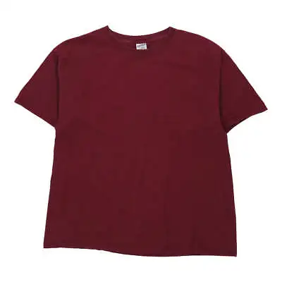 Buy Vintage Manitowoc Legion Gildan T-Shirt - XL Red Cotton • 9.69£