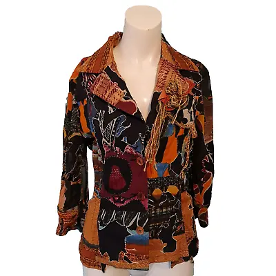 Buy Save The Queen Medium Women's Patchwork Jacket Multicoloured Made In Italy • 47.99£