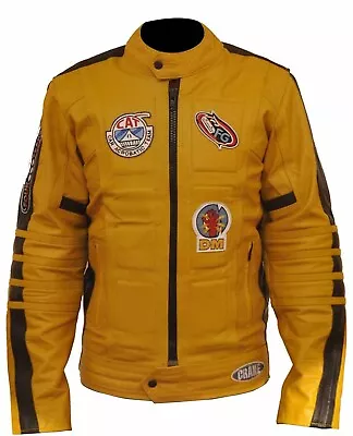 Buy Kill Bill Uma Thruman Cosplay Formal Party Classic Outerwear Real Leather Jacket • 119.99£