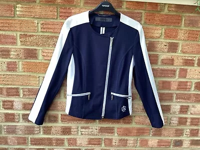 Buy Ladies Air Field Plaza Jacket Fitted Uk12 Blue And White  • 15£