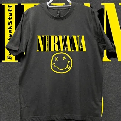 Buy Nirvana T-shirts In Black Or Charcoal Gray For Sale. Unisex S,M,L,XL • 15.50£