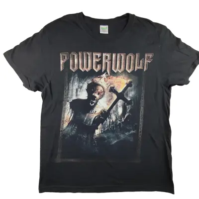Buy Keya Powerwolf Metal Is Religion T Shirt Size L Black Mens Heavy Cotton Band Tee • 17.99£