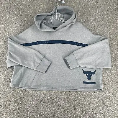 Buy Under Armour Hoodie Adult Large Gray Blue The Rock Project Sweatshirt Oversized • 33.14£