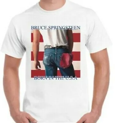 Buy Born In The USA T-Shirt Bruce Springsteen Vintage 80s Cool Ideal Gift Unisex Tee • 7.97£