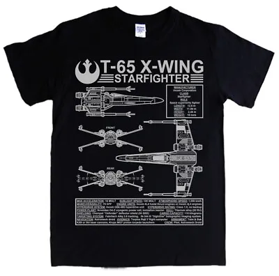 Buy X-WING T-shirt - S - 5XL - STAR WARS T65 Blueprints Rogue One Rebel Alliance  • 6.99£