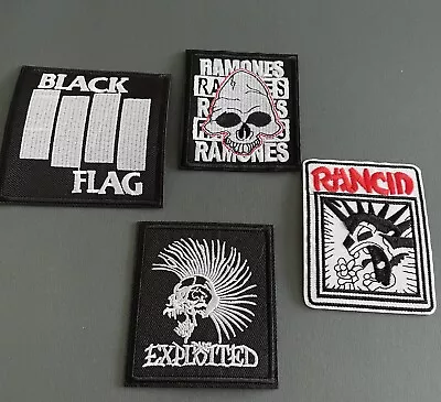 Buy 4 Embroidered Punk Rock Iron /sew On Patches Brand New • 7.95£