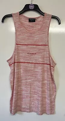 Buy MCKENZIE Men’s Pink Vest Tank Front Print Top Sleeveless T-Shirt Size Medium • 6.99£