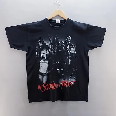 Buy Suicide Squad T Shirt Large Black Graphic Print In Squad We Trust Mens • 8.54£