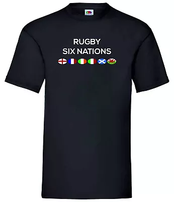 Buy RUGBY SIX NATIONS  T-shirt England France Ireland Italy Scotland Wales • 9.99£
