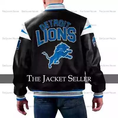 Buy NFL Detroit Lions Leather Jacket For Men And Women • 155.08£