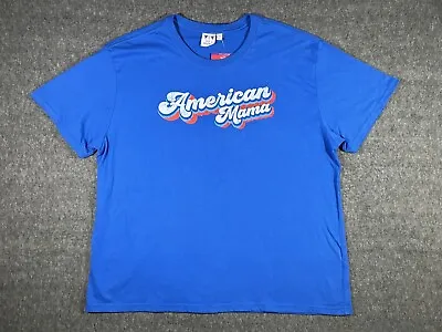 Buy Spirit Of America Shirt Women's XXL Blue Patriotic Tee Americana American Mama • 12.28£