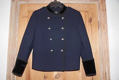 Buy Star By Julian Macdonald Womens Navy & Black Military Jacket 14 • 27.50£