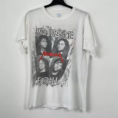 Buy Vintage 1988 Metallica And Justice For All 90s Rare Band T-Shirt M • 150£
