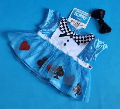 Buy Build A Bear Disney Blue Dress & Bow BNWT Alice In Wonderland Rare Retired • 29.99£