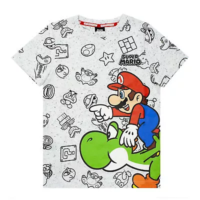 Buy Super Mario Boys Mario Yoshi T-Shirt NS6894 • 14.06£