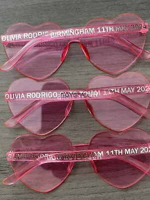 Buy Olivia Rodrigo GUTS Tour Concert Heart Sun Glasses Merch Personalised Customise • 7.50£