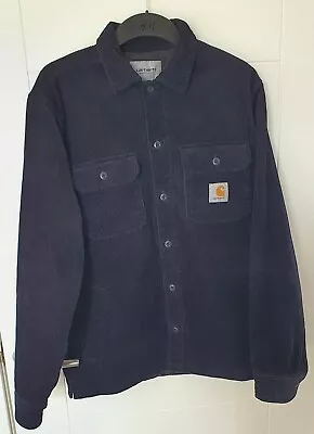 Buy Carhartt WIP Whitsome Mens Padded Shirt Jacket, Size Small Medium, Navy Blue  • 69£