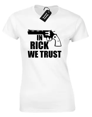 Buy In Rick We Trust Ladies T Shirt Walking Dead Zombies Grimes Daryl Dixon • 7.99£