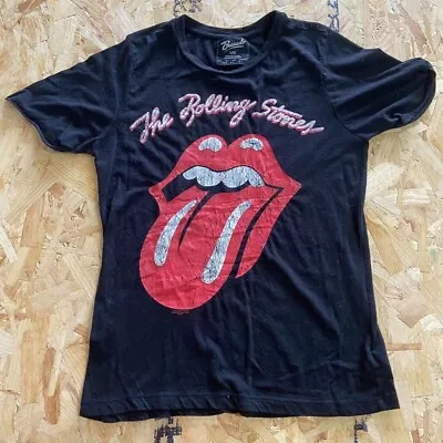 Buy The Rolling Stones T Shirt Black Large L Slim Fit Mens Music Band Graphic • 8.99£