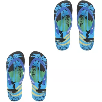 Buy 2 Pairs Hawaiian Pvc Man Trendy Sandals Men Summer Slippers • 17.75£