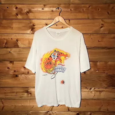 Buy 1996 Kellogg’s Frosted Flakes Cereal Team Tony Tiger Basketball T Shirt Tee XL • 59.99£