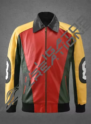 Buy 8 Ball Pool Cosplay Seinfeld Puddy Patrick Warburton Bomber Leather Jacket • 109.99£