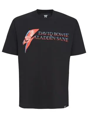Buy Recovered David Bowie Mens T-Shirts Crew Neck Aladdin Sane Logo Cotton Black Top • 17.49£