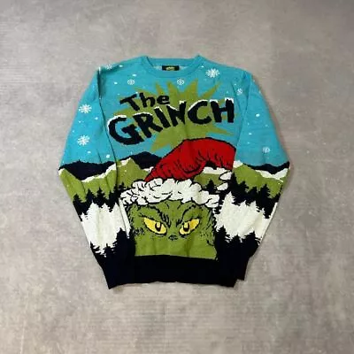 Buy The Grinch Knitted Jumper Christmas Patterned Knit Sweater Size Small • 12.99£