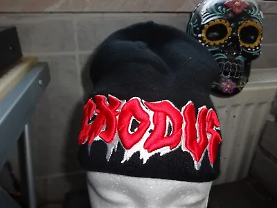Buy Exodus Embroidered Beanie Thrash Metal Sacred Reich Ghoul Wolf Spider Testament • 15.60£