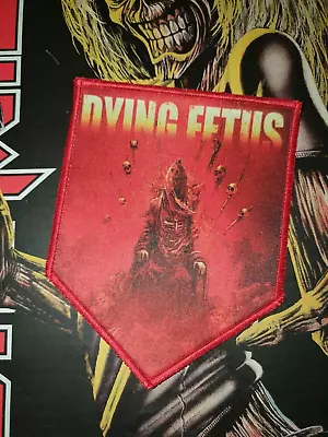 Buy Dying Fetus Patch Shield Red Border Death Metal Cryptopsy Battle Jacket 9 • 12.38£