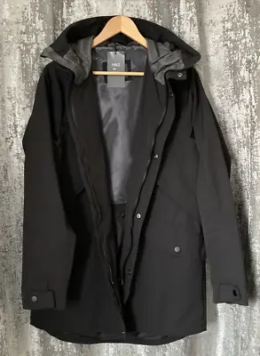 Buy Marks & Spencer Mens Hooded Jacket Coat Black + Stormwear Size Medium Rrp £99 • 39.99£