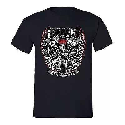 Buy Respect Earned Loyalty Returned Tshirt American Motorcycle Ghost Rider T-Shirt • 18.81£