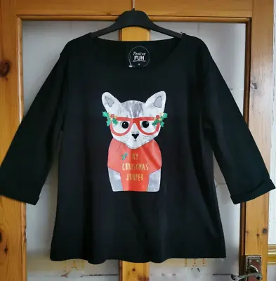 Buy Matalan Size 10 My Christmas Jumper CAT 3/4 Sleeve Sweatshirt • 9.88£