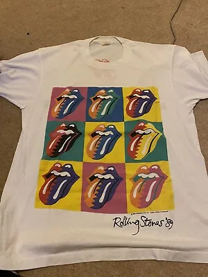 Buy Vintage 1989 Rolling Stones ‘89 The North American Tour T-Shirt L • 200£