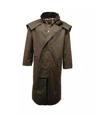 Buy Game Wax Stockman Long Jacket Brown Cape Men's Country Hunting Shooting • 51.95£