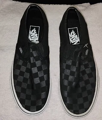 Buy Boys Size 6 Black Vans Slip-on Shoes - Uni-sex • 23.62£