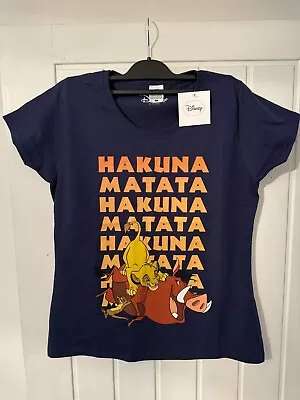 Buy Disney Lion King Hakuna Matata  Size Large  L Ladies Blue  T  Shirt  BNWT • 7.99£