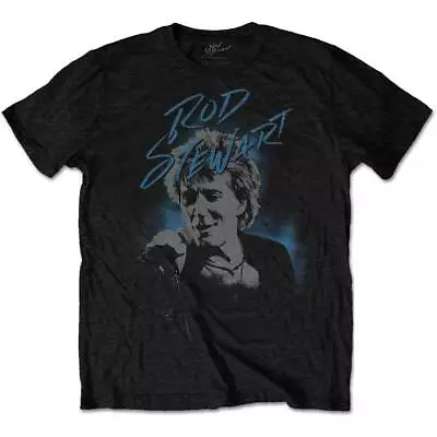 Buy Rod Stewart Mic Pose Rock Official Tee T-Shirt Mens • 15.99£