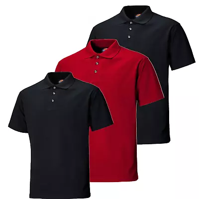 Buy Mens Polo Shirt Short Sleeve Regular Fit Casual Cotton Work Dickies Top T Shirt • 9.95£