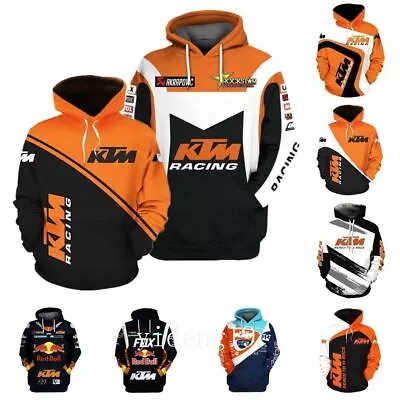 Buy Mens Motogp KTM Racing Hoodie Motorcycle Sweatshirt Hooded Top Jumper Coat Gift  • 22.79£