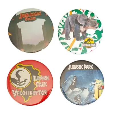 Buy 4x Vintage 1993 Jurassic Park Pins Badges Brooch Merch Movie Dinosaur Film Set  • 18.80£