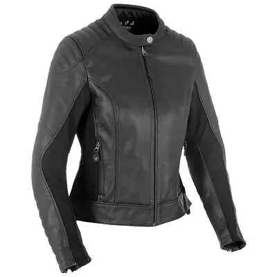 Buy Oxford Beckley Ladies Leather Motorcycle Jacket Premium Reinforced Black Red • 209.99£