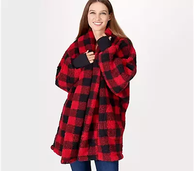 Buy NEW BumbleBella By Jill Martin Women's Jacket Sz M/L Sherpa Brown RED & BLACK • 38.42£
