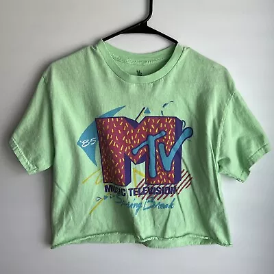 Buy Junk Food MTV Spring Break ‘85 Neon Cropped T-shirt Women’s Size Small • 18.90£