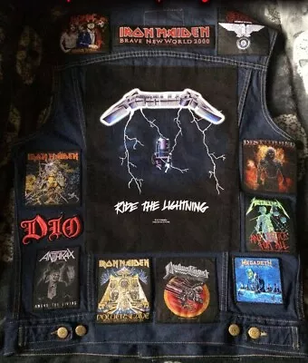 Buy Custom Battle Jacket W/ Your Personal Patch Collection Heavy Metal Thrash Death • 265£