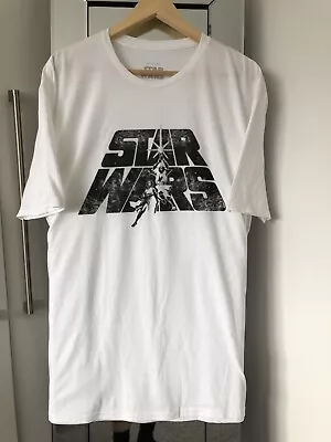 Buy Star Wars Mens White Retro T-shirt - Size Xl • 12.99£