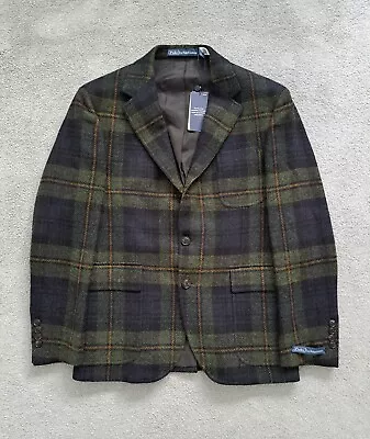 Buy Polo Ralph Lauren Slim Fit Plaid Wool Blazer Jacket. Size 38s • 210£